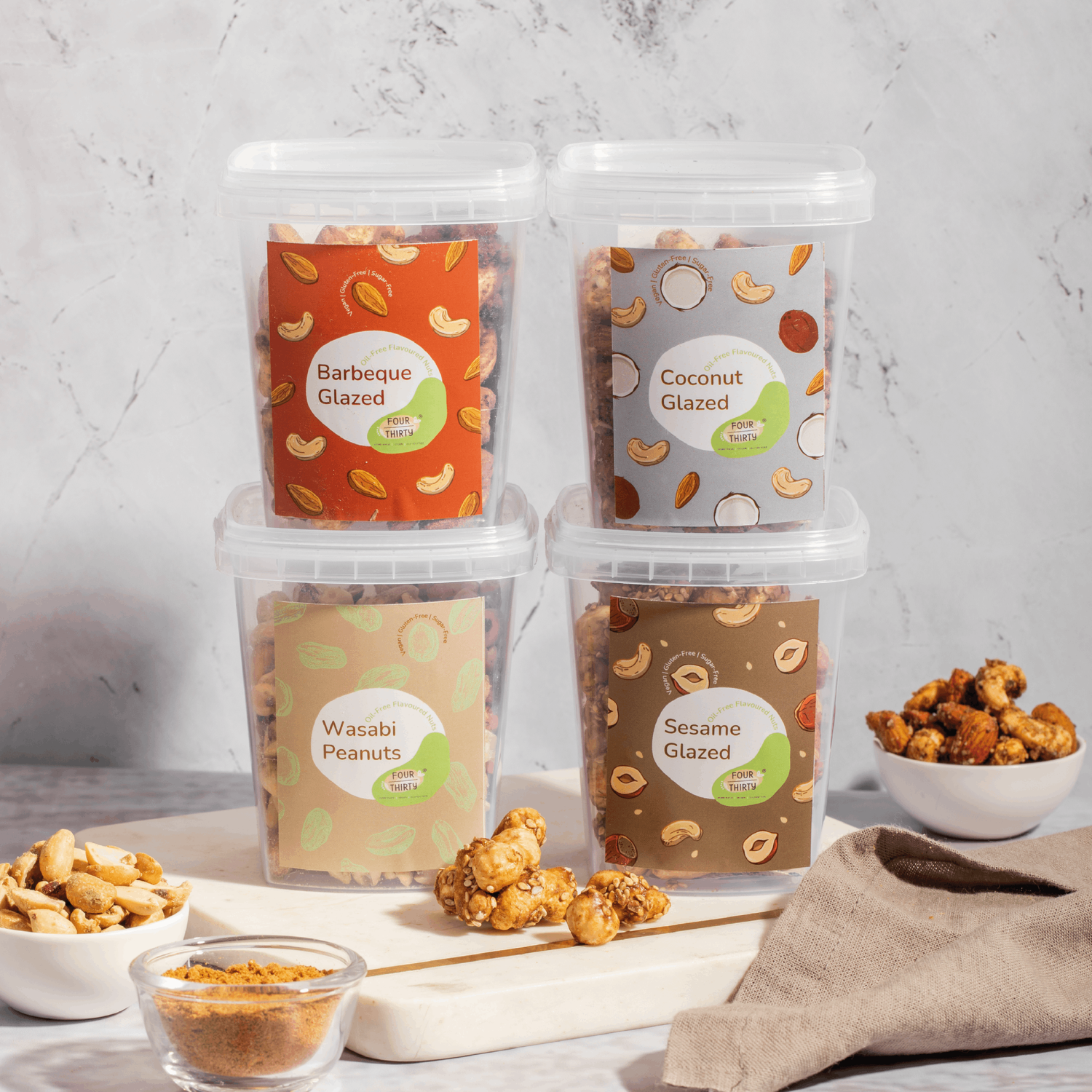 Image showcasing different types of Flavoured Nuts