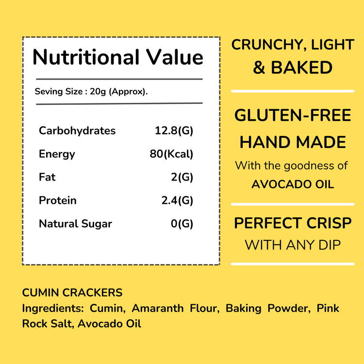 Healthy cumin crackers presented in a rustic wooden bowl, highlighting a nutritious snack option suitable for any occasion.