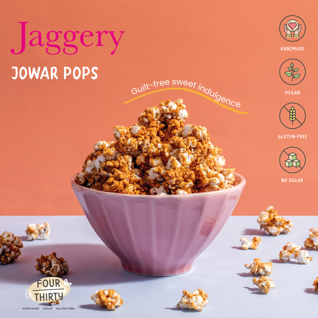 Colorful and healthy snack jaggery jowar pops, attractively arranged in a vibrant display, perfect for a nutritious and fun snacking experience.