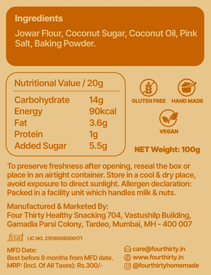 JOWAR BISCOTTI