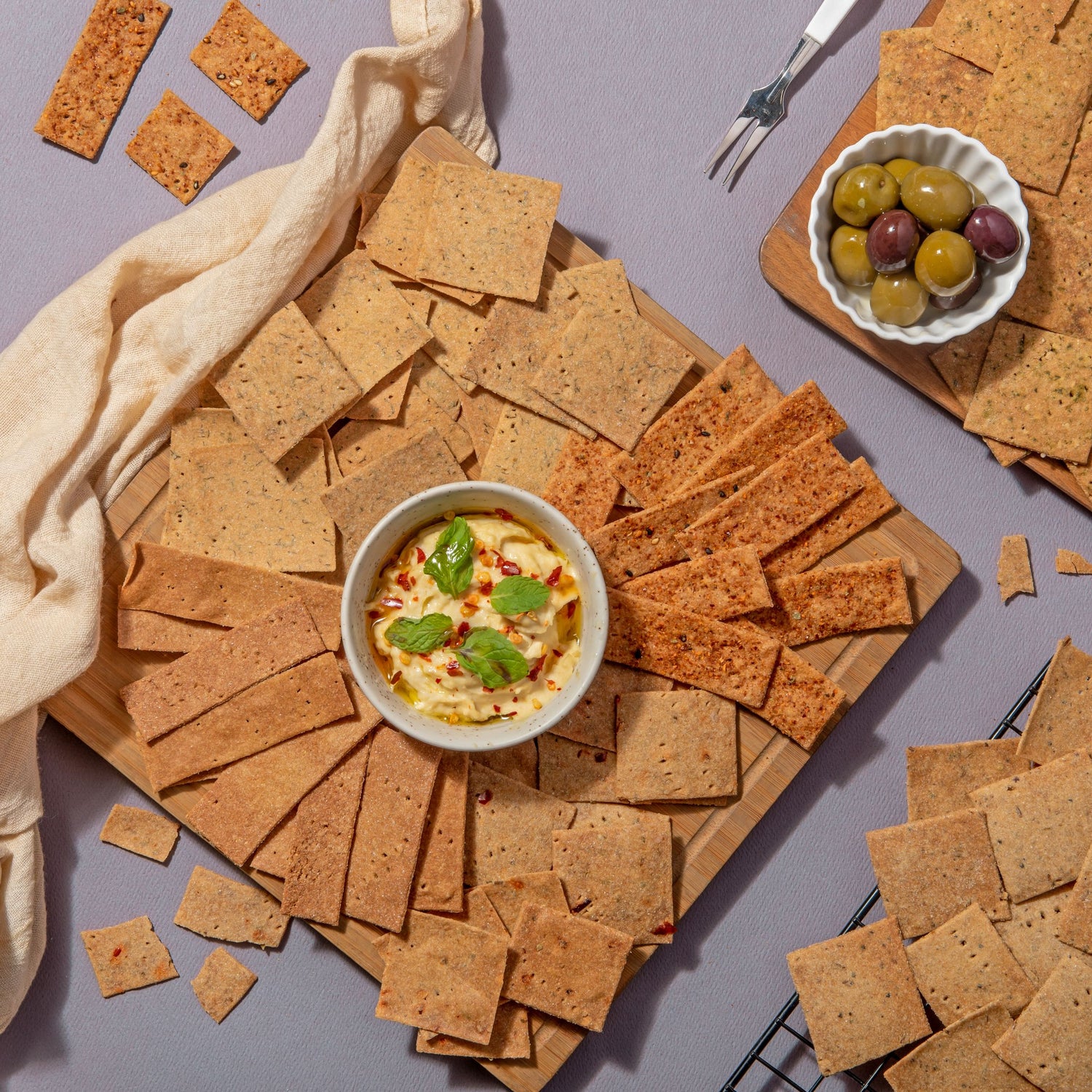 A carton of crackers for your next party by Four Thirty