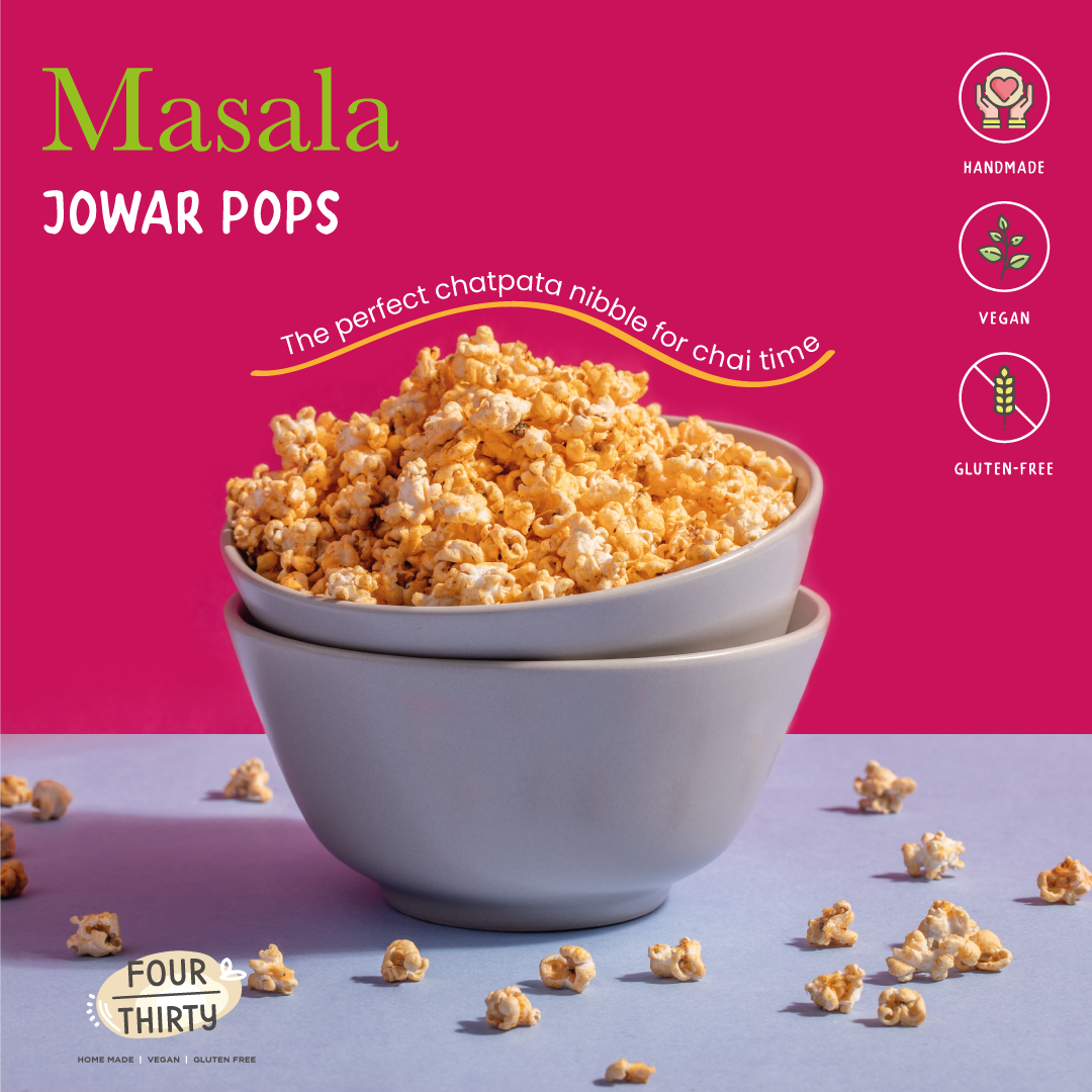 Vibrant display of assorted healthy snack Masala pops, presented in an eye-catching and inviting arrangement.