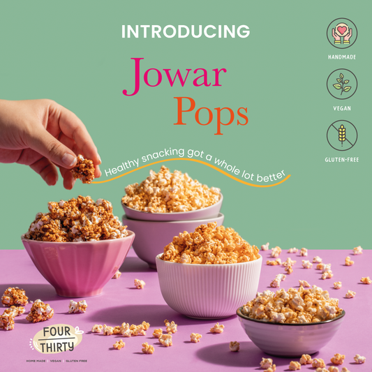 Colorful assortment of healthy snack jowar pops, presented in a vibrant and inviting display.